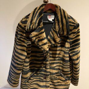 SIMON CHANG JACKET Tiger Faux Fur Teddy Bear